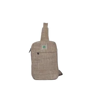 Bolsa de peito de cânhamo puro, bolsa fofa artesanal, eco-amigável, física, cruz, tira ajustável, design personalizado, bolsa de peito de cânhamo unissex
