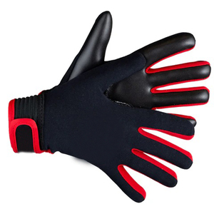 <b>Full</b> Finger Latex Gloves Black Red Non <b>Slip</b> Outdoor Unisex All Seasons Casual Sports Wear Adjustable Wrist Strap Lightweight - Product Image 1
