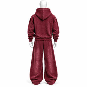 Survêtements pour hommes avec broderie de logo personnalisé, effet délavé, streetwear, coton de haute qualité, survêtements personnalisés à vendre - Product Image 5
