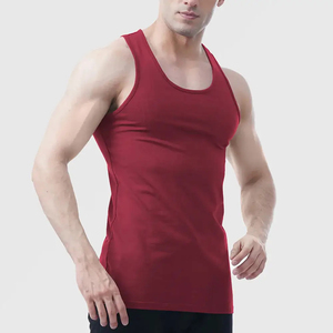 Camiseta sin Mangas de Punto con Cuello Redondo, Color Rojo Sólido, Estilo Casual para Hombre, Harry Johnson Production - Product Image 6