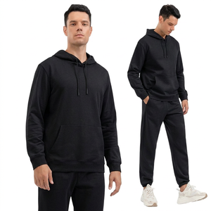 Ensemble de sweat-shirts à capuche sportifs pour hommes, imprimé, en polyester/coton, molleton tricoté, coupe régulière, vêtements décontractés d'hiver, poches, séchage rapide - Product Image 2