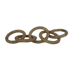 Venta caliente nudo de madera tallado a mano eslabón de cadena decorativo Cadena de madera de ratán granja artesanías de madera hogar decorativo fundición de Metal - Product Image 1