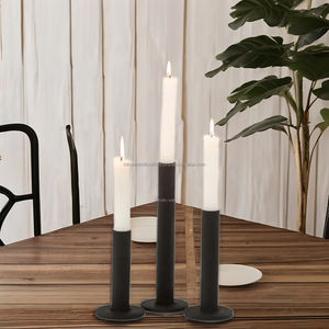 Juego de candelabros de Metal negro hecho a mano disponible, 3 piezas, Navidad, Miniatura, decoración del hogar, regalos de arte para decoración del hogar y la Oficina - Product Image 4