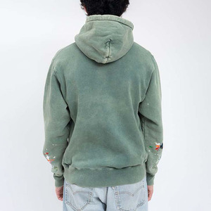 Sweat à capuche surdimensionné vintage 100 % coton pour homme, délavé à l'acide, effet vieilli, en molleton, vente en gros OEM - Product Image 2