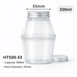 Botella de Doble Cámara PET HT500-33 de 500 ml, Alta Transparencia, para Salsas, Aderezos, Condimentos y Jugos - Product Image 5