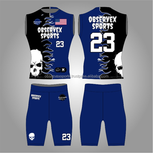 Uniformes de football à 7 personnages, uniformes de compression personnalisés, sublimation, maillot 7v7 avec nom et numéros d'équipe - Product Image 1