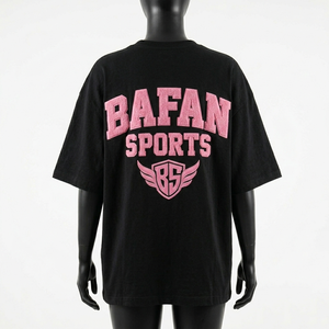 Camiseta Extra Grande para Mujer, Algodón Premium Jersey 220 GSM, Color Sólido, Impresión Puff, Logotipo Personalizado - Product Image 5