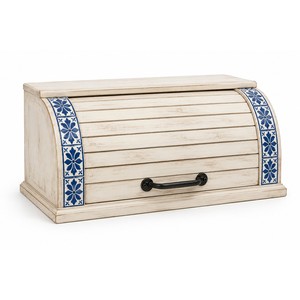 Caja de Pan Rectangular de Hierro Resistente Hecha a Mano con Azulejos Pintados a Mano |   Venta al por mayor - Product Image 1
