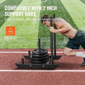 Attrezzatura da allenamento in acciaio nero da 2 pollici per allenamento con pesi Fitness all'aperto, allenamento con slitta a spinta, allenamento di resistenza alla forza da slitta - Product Image 4