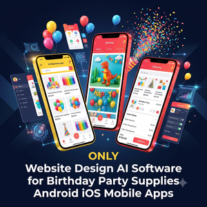 ซอฟต์แวร์ AI ออกแบบเว็บไซต์สำหรับอุปกรณ์จัดงานวันเกิด แอปพลิเคชันมือถือ Android iOS ปลั๊กอิน WordPress Shopify ซอฟต์แวร์ AI ERP CRM - Product Image 3