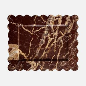 Bandeja Decorativa de Mármol con Acabado Natural para Arreglos en Mesa de Centro y Exhibición en Otomana de Sala de Estar - Product Image 3