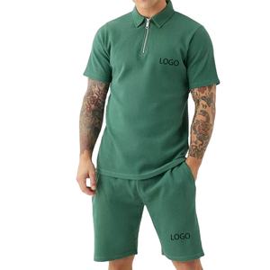 2025 verano nueva llegada personalizada 2 piezas poliéster Jogging ropa deportiva gimnasio chándal transpirable verano Pantalones cortos conjunto al por mayor - Product Image 1