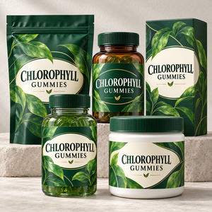 Gummies de chlorophylle personnalisées OEM ODM sous marque privée, supplément à base de plantes à la pomme - Product Image 5