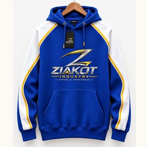 Sudadera con Capucha Deportiva de Moda Ziakot Industry, Personalizada y Cosida, en Degradado Blanco Real-Verde Kelly, Venta al Por Mayor Directa - Product Image 4
