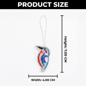 Abalorios Decorativos Hechos a Mano con Incrustaciones de Pájaro Guardabarro Multicolor, Bolsa de Regalo de Lujo de Satén, Adornos para Bolsos de Mujer, Bolsos de Niña y Mochilas - Product Image 2