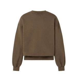 Men's Plain Cotton Fleece Sweatshirt Simple Design Long Sleeve Crewneck <b>Pullover</b> Soft Warm Winter <b>Jumper</b> Custom Logo OEM - Product Image 1
