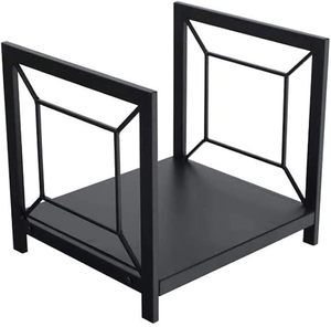Porte-bûches en acier moderne 35x40x38cm, revêtement poudré, support de rangement pour bois de chauffage, forme rectangulaire - Product Image 3
