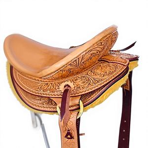 Selle d'équitation western 100% cuir pour spectacle |   Conception légère |   Qualité supérieure |   Fabriqué dans l'Uttar Pradesh - Product Image 3