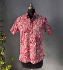 Camisa Casual de Algodón con Estampado Floral de Manga Corta para Hombre, Cuello Camisero, Estilo Veraniego - Product Image 4