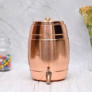 Handmade Pure Copper Water <b>Dispenser</b> with Tap Large Storage Ayurvedic <b>Drinking</b> Pot for Home Kitchen Restaurant and Hotel - Product Image 6