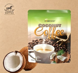 Sachets de café instantané OEM de Malaisie, mélange caféiné en poudre avec sucre, saveur noix de coco - Product Image 6