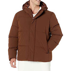 Fully Customized Men's Waterproof Canvas Puffer <b>Jackets</b> Polyester Wadding Filled Winter DDP Shipping - Product Image 1