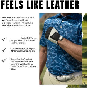 Guantes de Golf para Hombre |   100% Sintético |   Diseño de malla flexible para una ventilación fresca |   Duración mucho mayor que la del cuero |   Lavable a máquina - Product Image 3