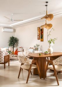 Juego de Comedor Moderno de Madera de Teca, Sillas Tapizadas Contemporáneas, Muebles de Lujo para Casa o Villa - Product Image 4