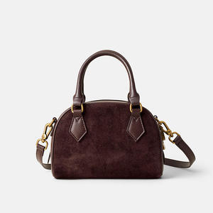 Bolso de Mano de Cuero Auténtico de Diseño Personalizado, Mini Bolso Boston, Bolso de Mujer de Lujo con Logotipo, de Alta Calidad - Product Image 1