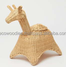 New Product R Hyacinth Woven Rattan Animal Shape Eco-Friendly Modern Luxury Storage <b>Basket</b> Toy Storage Gift Living Room Room - Product Image 6