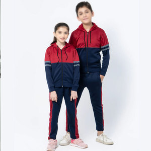 Ensemble de survêtement unisexe pour adultes en coton imprimé color block, à manches longues, avec fermeture éclair et capuche, décontracté, pour l'automne, avec poches latérales, coupe ample - Product Image 4
