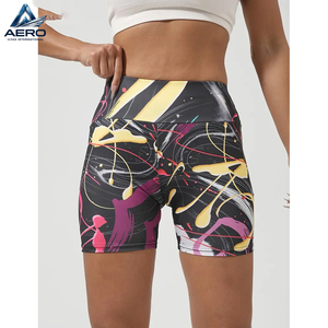 Shorts de yoga athlétiques pour femmes, très élastiques, tendance, pour la course à pied et la gym - Product Image 1
