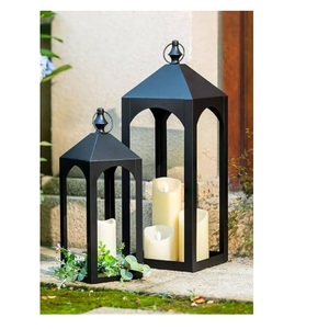 Lanternes en métal élégantes pour la décoration de fête de mariage, style classique, porte-lanterne décoratif pour la maison - Product Image 6