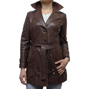 Vestes pour femmes très vendues, épaisses et chaudes pour l'hiver, veste en cuir pour femmes, mode, grandes tailles, veste en cuir véritable pour femmes - Product Image 4