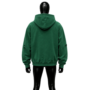GREEN ANGEL GRAPHIC ZIP HOODIE, Veste polaire décontractée oversize, Vêtement d'automne, Streetwear confortable oversize, 100% polaire personnalisable - Product Image 2