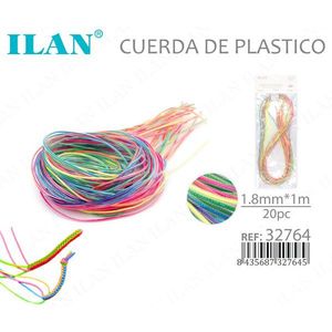 Corda Intrecciata in Plastica Ilan 1,8 mm x 1 m Multicolore per Artigianato e Progetti Fai-da-Te - Product Image 3