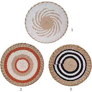 Handmade <b>Wall</b> <b>Basket</b> Decor Set Woven Rattan <b>Hanging</b> <b>Wall</b> Art & Round <b>Wall</b> Art <b>Wall</b> <b>Basket</b> For Farmhouse Home Decoration - Product Image 1