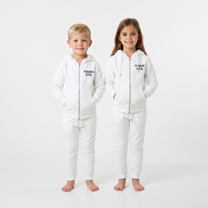 Conjunto de Sudadera con Capucha y Pantalones de Algodón Grueso para Niños, Color Blanco Sólido, Ropa Deportiva Informal para Jóvenes - Product Image 3