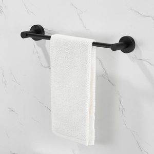 Set di Accessori per Bagno 6 Pezzi in Alluminio Nero Opaco, Portasciugamani da Parete 24 Pollici - Product Image 4