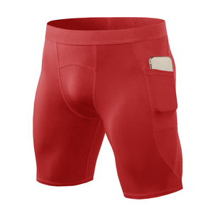 Pantalones Cortos Deportivos de Compresión para Hombre Adulto con Bolsillo para Teléfono, Pantalones Cortos para Gimnasio, Yoga, Entrenamiento, Secado Rápido - Product Image 3
