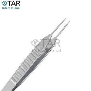 Pinzas de Sutura Castroviejo 1x2 Dientes, Instrumentos Médicos Quirúrgicos, Pinzas Microquirúrgicas de 40.6mm, Antideslizantes, Oftálmicas - Product Image 2