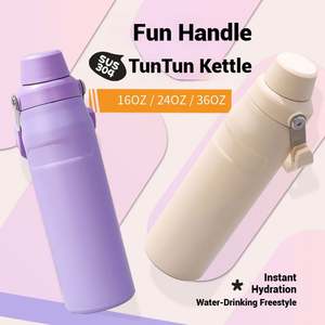 Bouteille d'eau isotherme en acier inoxydable personnalisée, portable et anti-fuite, idéale pour les voyages et la salle de sport, best-seller - Product Image 2