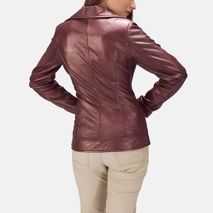 Veste en similicuir PU pour femme, coupe ajustée, style motard, fermeture éclair, manteau court, vêtement d'extérieur tendance, décontracté, manches longues, léger, coupe-vent - Product Image 2