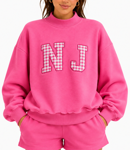 Sudadera Casual Personalizada para Mujer, Cuello Redondo, Mezcla de Algodón, Tejido Suave, Estilo Moderno, Fabricante OEM - Product Image 5