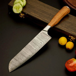 Ensemble de couteaux de cuisine élégants en acier Damas, finition soignée, performance professionnelle, couteaux de cuisine multi-usages pour la cuisine moderne - Product Image 4