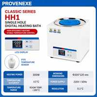 Baño Termostático Digital PROVENEXE de 2L, 4L y 8L, Baño de Calentamiento para Laboratorio con Tapa para Baño de Agua, Aceite y Arena