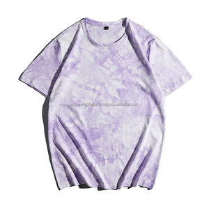 Vente en gros nouveauté streetwear gym entraînement chenille patchs tie dye goutte épaule 100% coton tie dye chemises pour hommes - Product Image 2