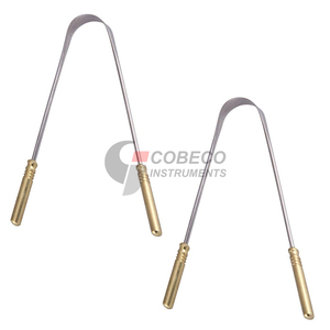 Curved Blade Tongue <b>Scraper</b> Contoured Stainless Steel Fits Tongue Shape Efficient Single-Swipe <b>Clean</b> - Product Image 5