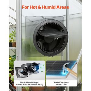 Ventilatore Solare da 25W con Flusso d'Aria di 220 CFM, Angolo del Pannello Regolabile, 2030 RPM ad Alta Velocità, Installazione Flessibile e Rapida, Tipo Leggero - Product Image 5