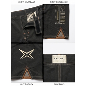 Shorts de grappling rétro pour hommes, extensibles dans 4 directions, 240 GSM, pour No-Gi BJJ MMA, avec étiquette privée OEM - Product Image 4